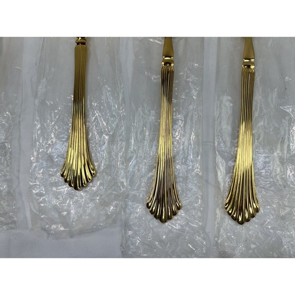 Vtg MCM GOLDEN CANNES HOME CONCEPTS 4-PIECE GOLD-ELECTROPLATE HOSTESS SET Japan‎ - Picture 5 of 9
